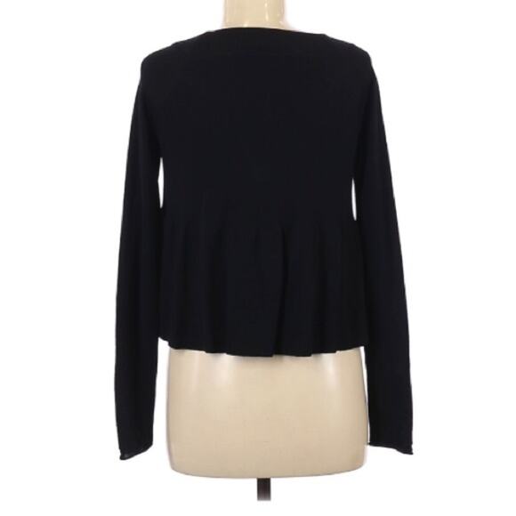 Bill Blass Fine Merino Wool Black Cardigan Sweater Womens XS Preppy Fall - Picture 2 of 10